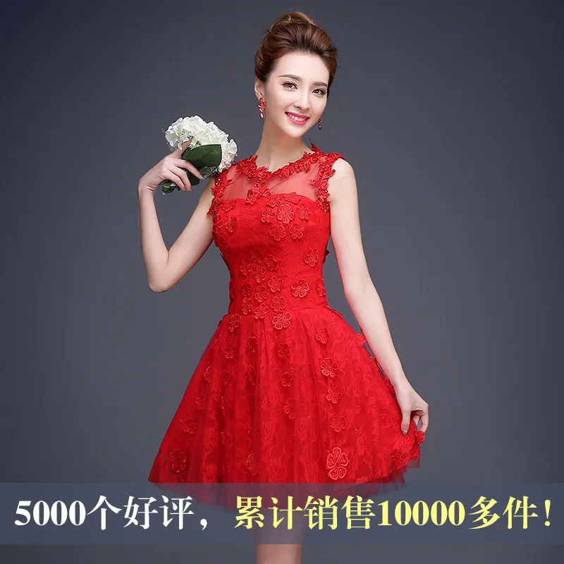 Элегантное Красное Кружевное платье подружки невесты трапециевидной формы