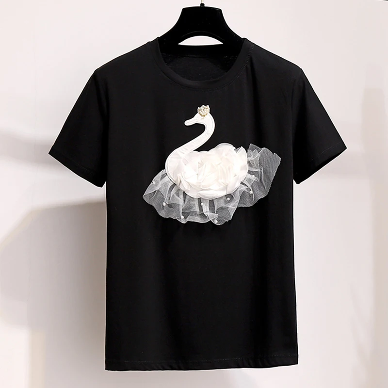 Женский комплект из 2 предметов Тюлевая сетчатая мини-юбка с вышивкой +