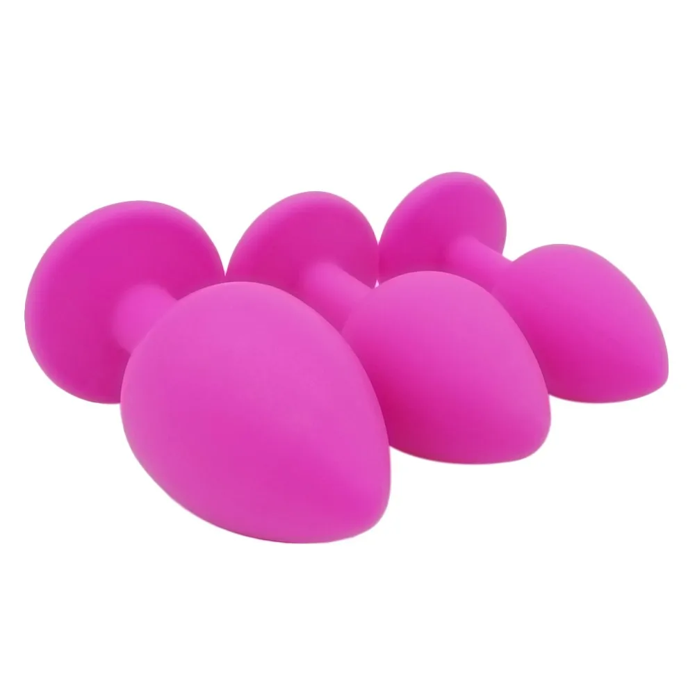 Pink Small Safe Silicone Butt Plug With Crystal Jewelry Anal Vaginal Adult Sex Toys For Woman Men Gay | Красота и здоровье