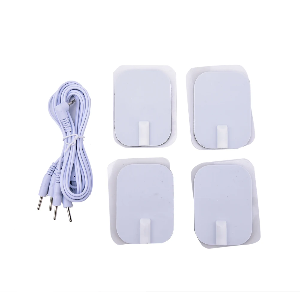 

4Pcs Replacement Pad for Massage Stick Tens Units Electrodes Pads + 1Pc Wires Cable Braces Supports Hot Sale