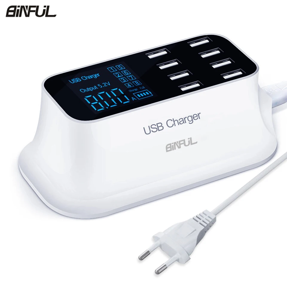 8 Портовое настенное usb-хаб зарядное устройство 8А USB для мобильного телефона