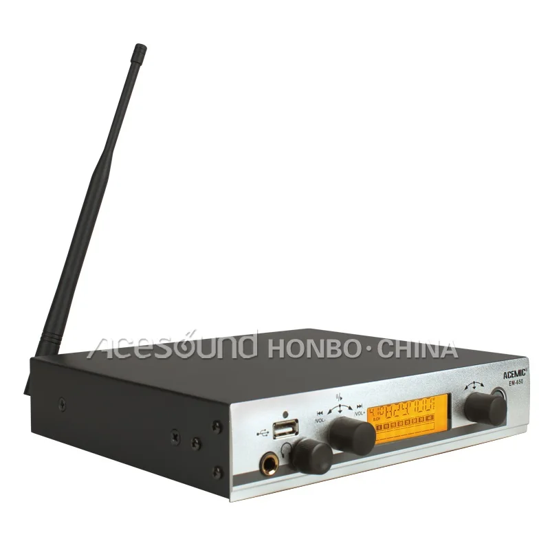 ACEMIC EM-650 professional in-ear monitor system wireless microphone for stage performance church tour guide USB/MP3 | Электроника
