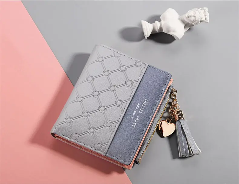 Кожаный маленький кошелек для женщин, роскошный, из кусков, на застежке, Мини женские кошельки, кошельки, женские, короткие, для монет, на молнии, кошелек, кредитный держатель для карт