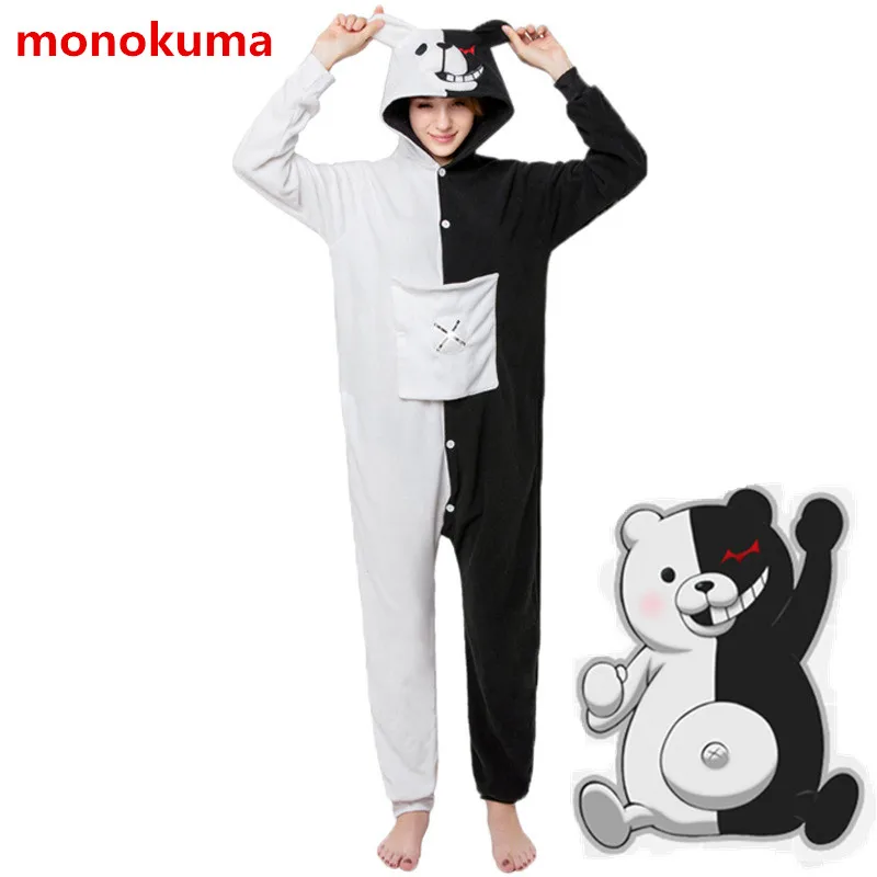 Аниме, новинка, Danganronpa Monokuma Kawaii, костюмы для косплея, комбинезоны, хлопковые пижамы, повседневные домашние пижамы, одежда для его и ее