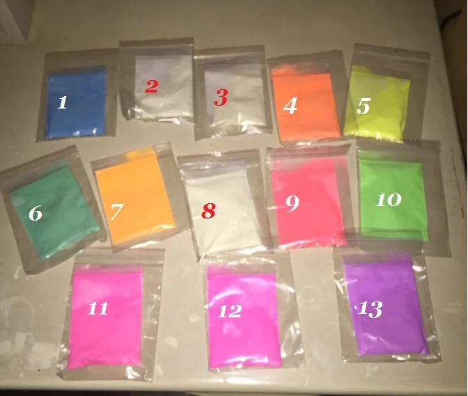 13 видов цветов отсутствие радиации светящийся яркий порошковый флуоресцентный