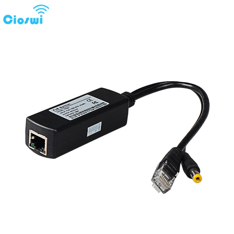 Cioswi POE сплиттер инжектор модуль питания POE кабель пассивное питание через Ethernet Кабель-адаптер IEEE802.3af/at 100 Мбит/с