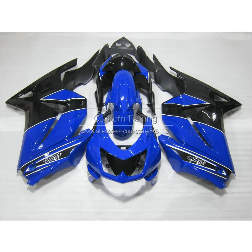 

Injection molded ABS full Fairing kit for Kawasaki ninja 250r 2008-2011 2012 2013 2014 blue black fairings set EX250 08-14 BL1