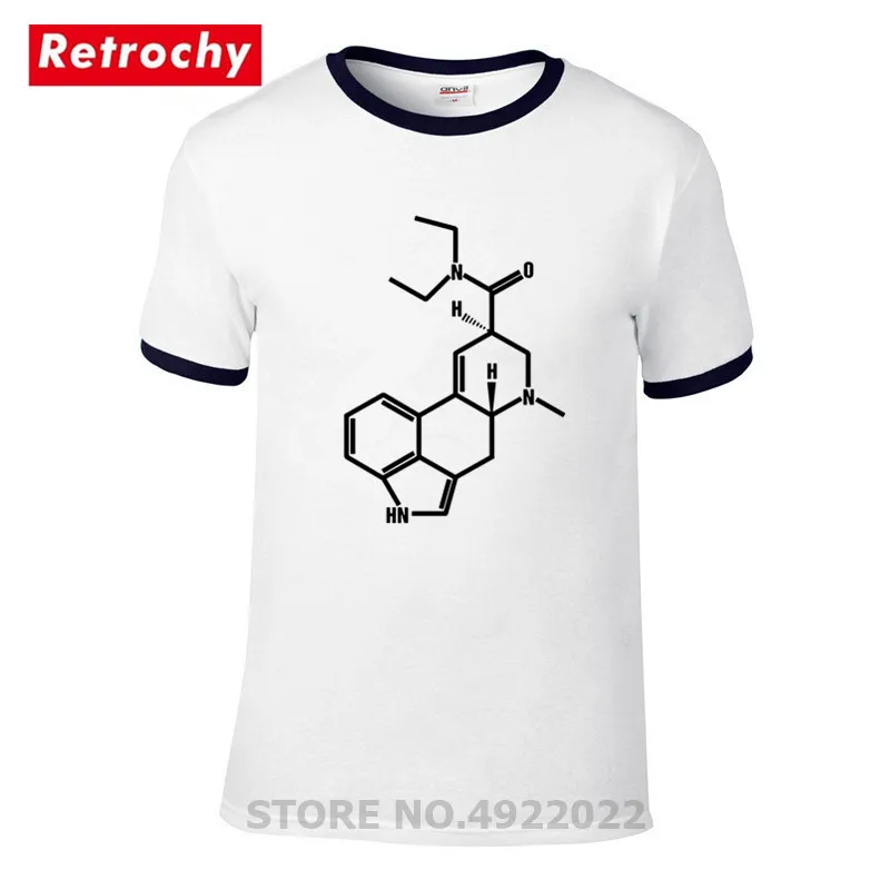 Новейшая Мужская футболка с геометрическим рисунком LSD и цветными молекулами из