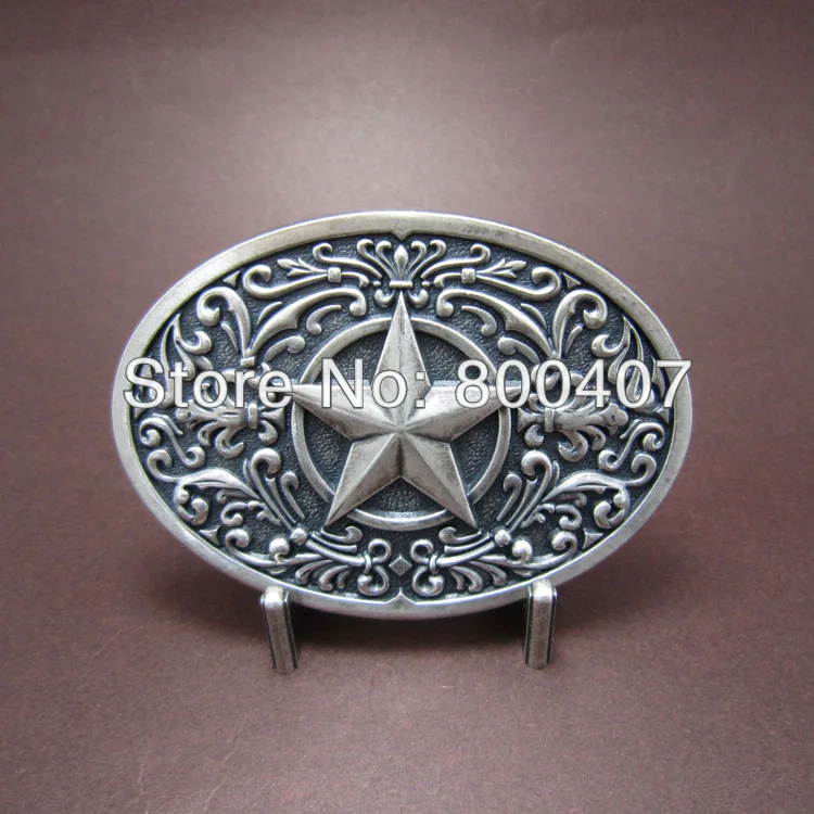 

Silver Plated Vintage Western Star Oval Belt Buckle Brand New In Stock