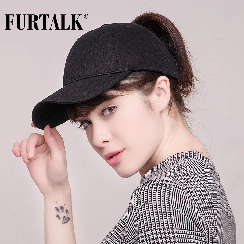 FURTALK Кепка Женская Бейсболка Конский Хвост Шапка Женские Летние Кепки HTPU007