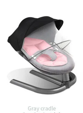 Grey chair pink mat Детская корзина для сна для ребенка Bebek Salincak, алюминиевые качели для новорожденных, кресло-качалка, автоматическая Колыбель bebek salincak - Цвет: Grey chair pink mat