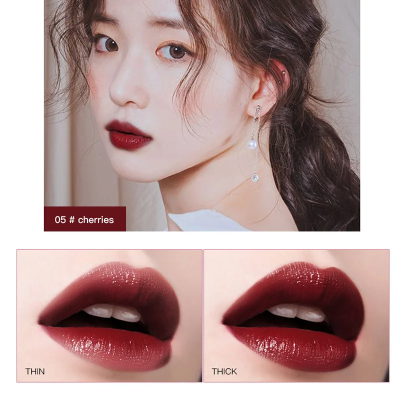 Пикантная винно красная Увлажняющая губная помада с темными ягодами стойкая