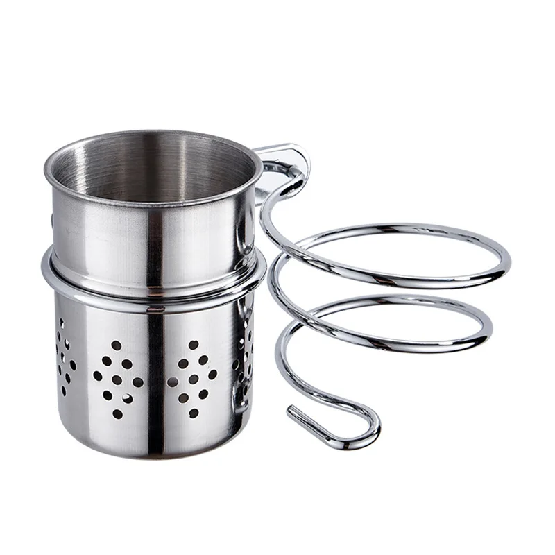 

Multi-function 304 Stainless Steel Bathroom Shelf for Hair Dryer Glue Comb Wall Mounted Polish Finish Holder Accessoriers