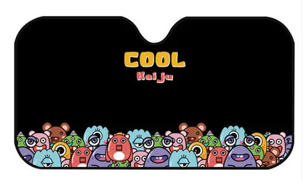 Лаванда 125x72cm Car Cartoon Heated Windshield Sunshade Car Window Windscreen Cover Sun Shade Auto Visor Car-covers Solar Protection - Цвет: Лаванда
