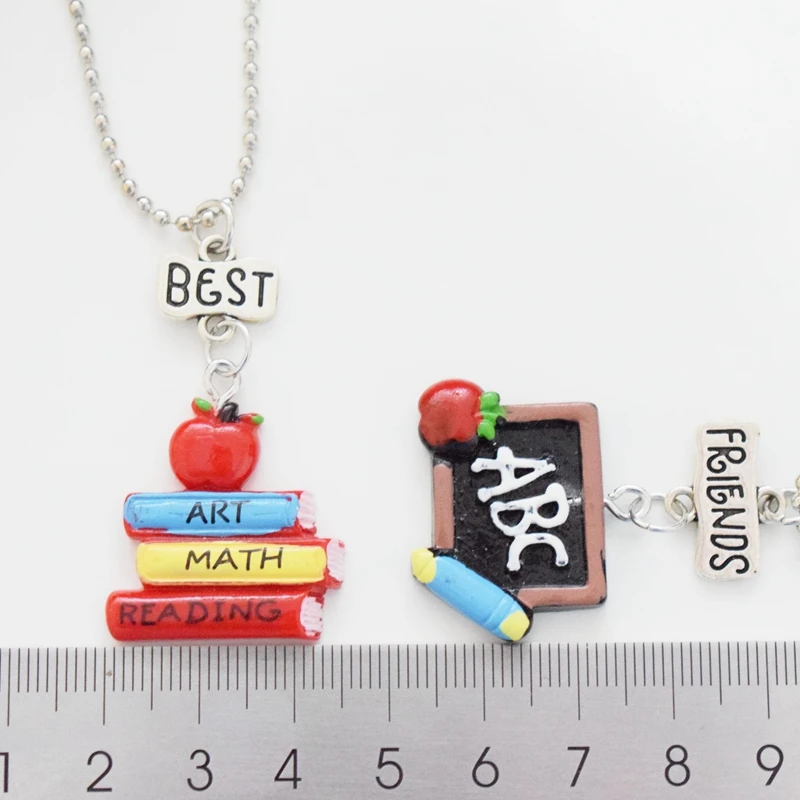 Имитация книги для чтения доски ожерелье милая подвеска BFF лучшие друзья