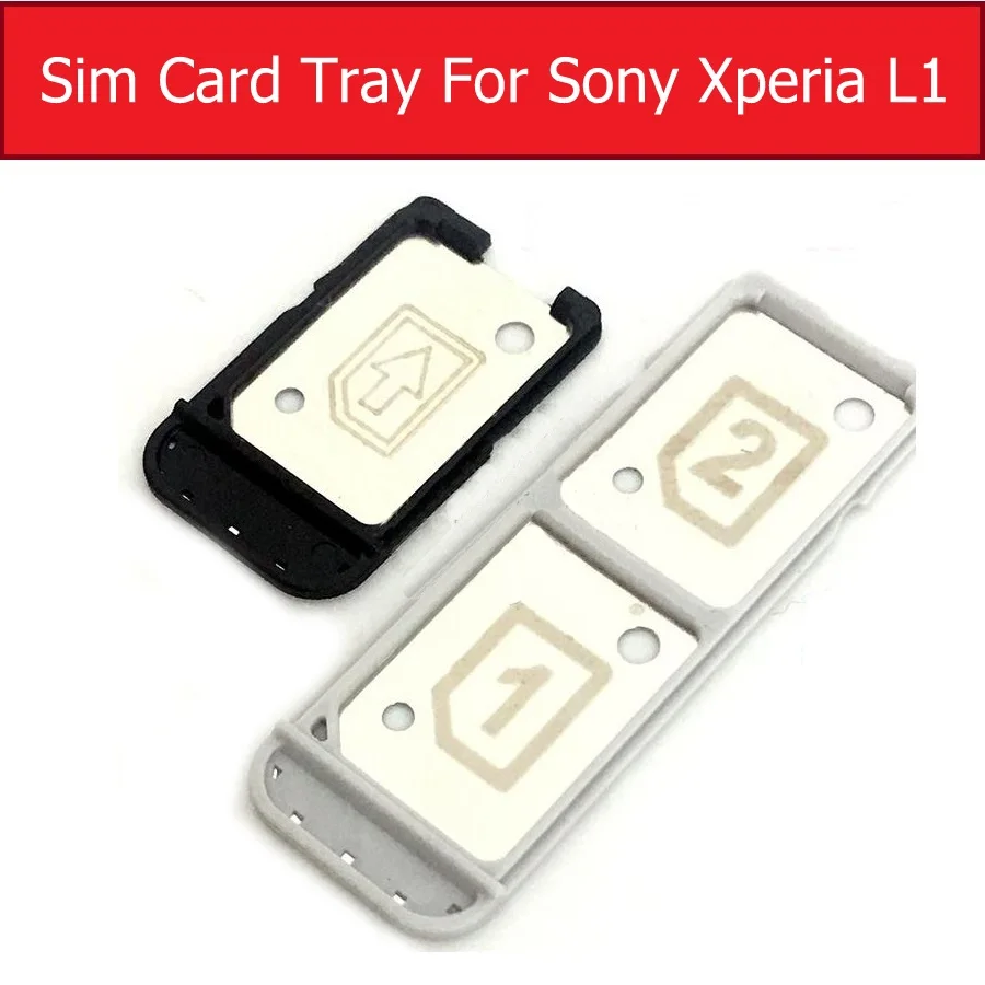 

Genuine single & Daul Sim Card Reader Tray Socket For Sony Xperia L1 G3311 G3313 Sim Card Slot Tray Holder Repair Replacement