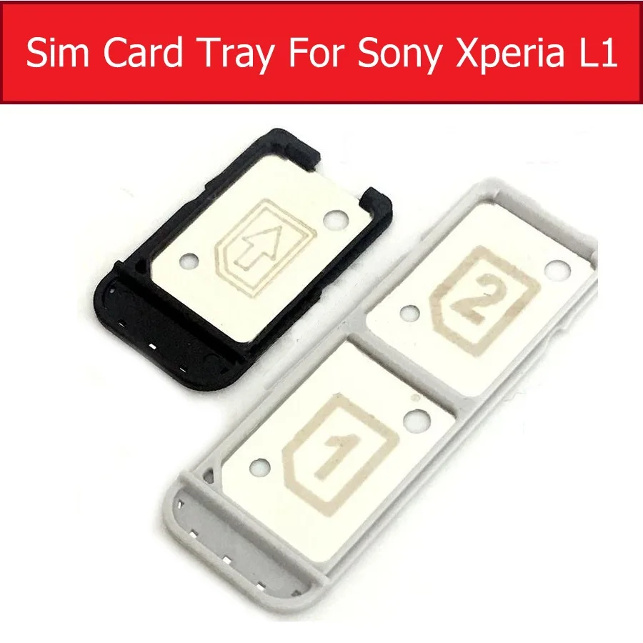 Оригинальный двойной лоток для считывания Sim карт гнездо Sony Xperia L1 G3311 G3313 слот