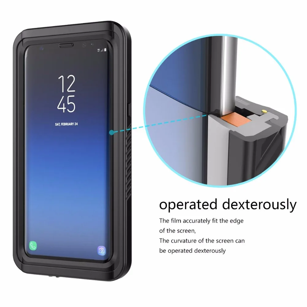 Водонепроницаемый чехол для Galaxy S9 Plus IP68 ударопрочный грязеотталкивающий