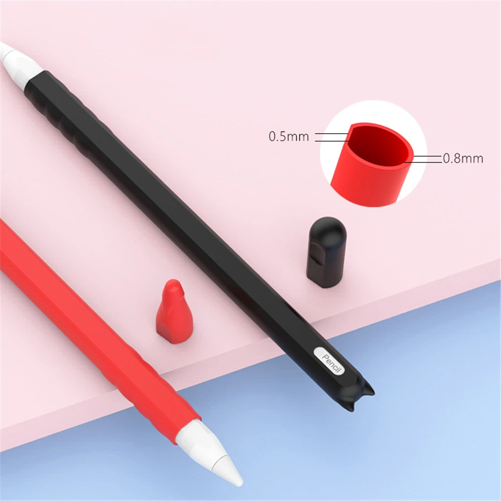 1 шт. мягкий силиконовый чехол карандаш для Apple Pencil 2 iPad Pro|Стилусы планшетов| |