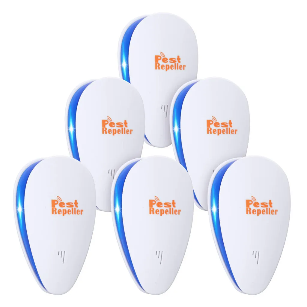 6 шт. частотный ультразвуковой отпугиватель тараканов мышей устройство