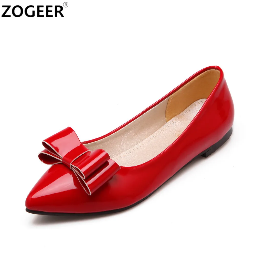 Женские туфли на плоской подошве черные красные телесные повседневные для