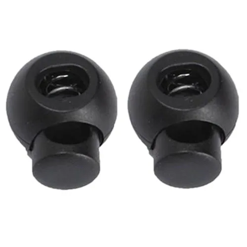 100 шт. Блокировка шнура блокировки активный конец сферическая пружина черный |