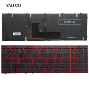 Новая английская клавиатура YALUZU для ноутбука Clevo P650 P670RE3 P670RG P650RE3 P650RE6 P650RG, красная клавиатура с подсветкой, английская версия