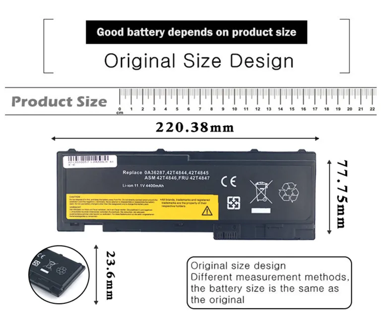 Аккумулятор для ноутбука Lenovo 0A36287 42T4845 ThinkPad T420s T420si 4171-A13 11 1 В ASM 42T4846 FRU 42T4847
