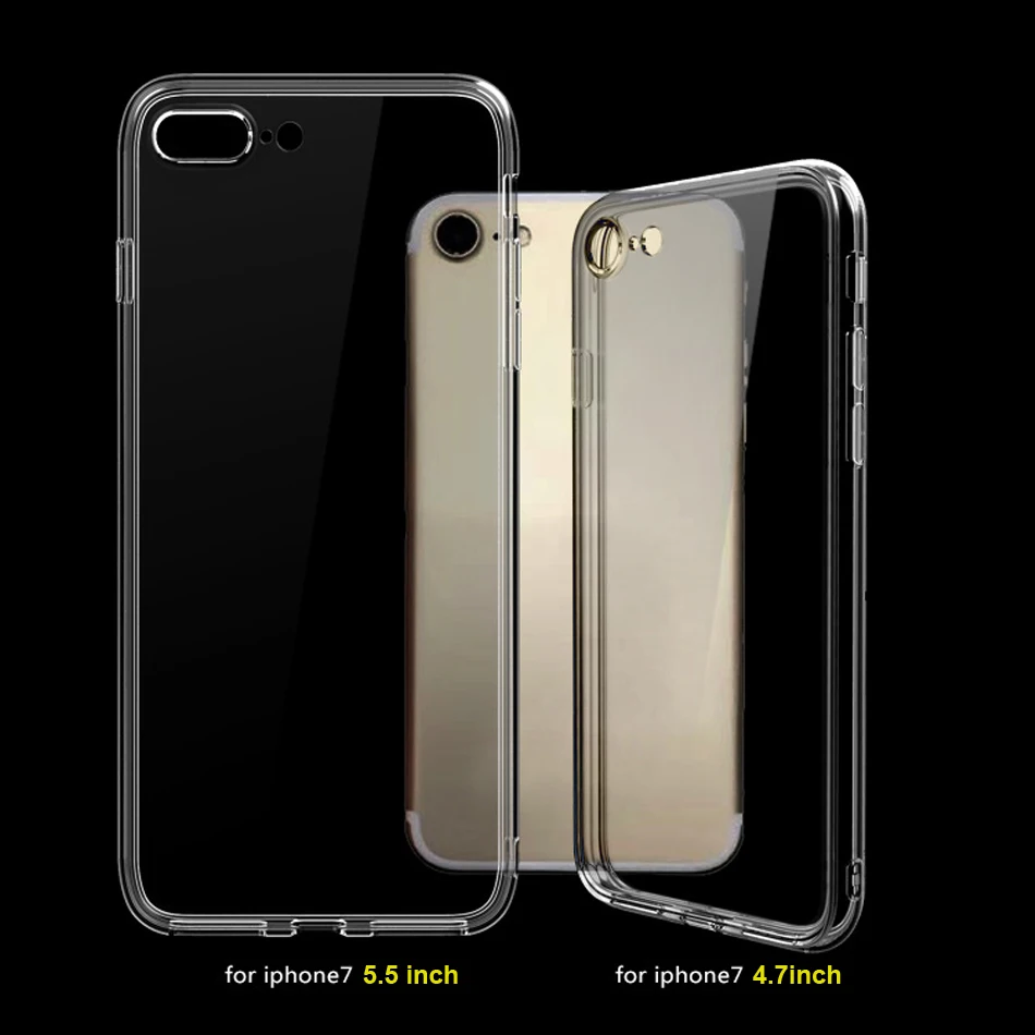 Для Apple iPhone 7 защитный чехол для камеры чехлы телефонов 6 8 5 5S X TPU прозрачная задняя