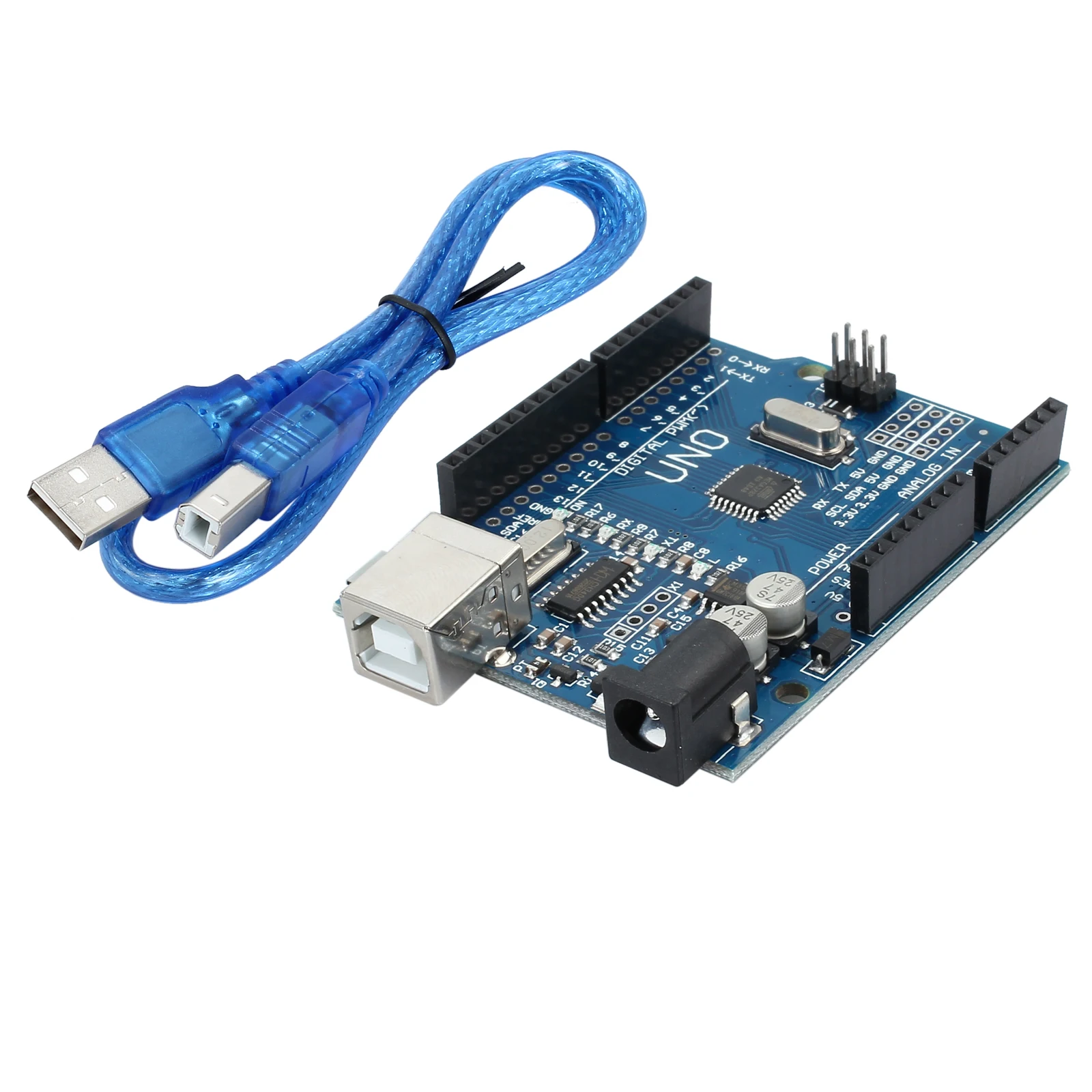 ESYNiC маленький стартовый набор для начинающих Arduino 1602 мотор LCD сервопривод светодиодный макет USB кабель+ UNO R3 Arduino-совместимая плата