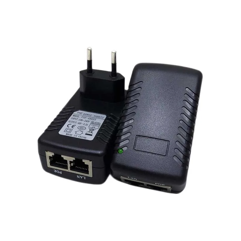 CCTV DC24V 1A 24 ватт настенная вилка Poe инжектор Ethernet адаптер IP камера PoE телефон