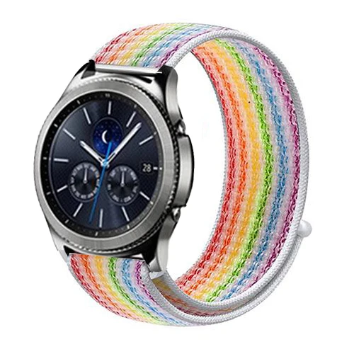 9-Rainbow color Ремешок 22 мм 20 мм для samsung galaxy watch active 2 46 мм 42 мм gear S3/S2 Frontier/Classic huawei watch gt 2 Amazfit bip band - Цвет ремешка: 9-Rainbow color