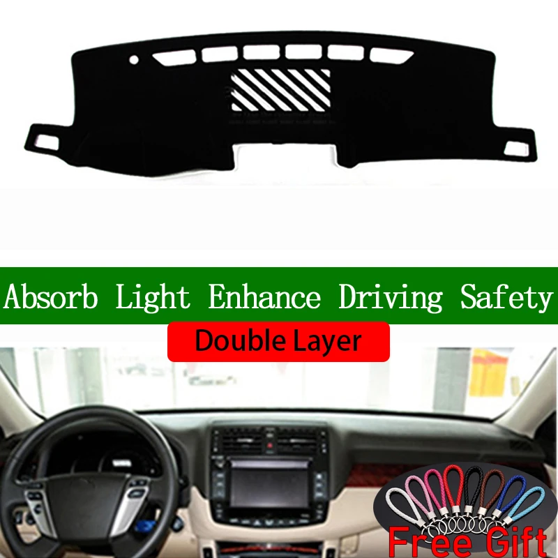 

Double Layer Car Stickers For Toyota crown 2010 2011 2012 Dashboard Cover Car Accessories Interior Anti-UV Car Decals
