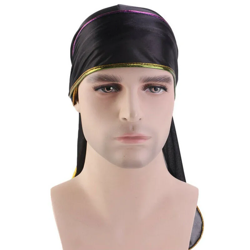 Унисекс Мужской Женский тюрбан длинный хвост шарф шапка Doo Durag головной убор