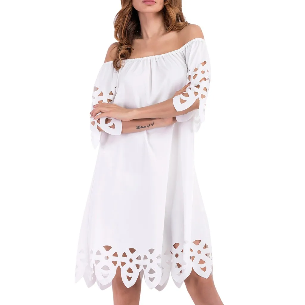 Vestido Воно хиппи-Прозрачное платье женские разноцветные Открытое платье с открытыми плечами и воротником для детей возрастом белый сарафан Z4