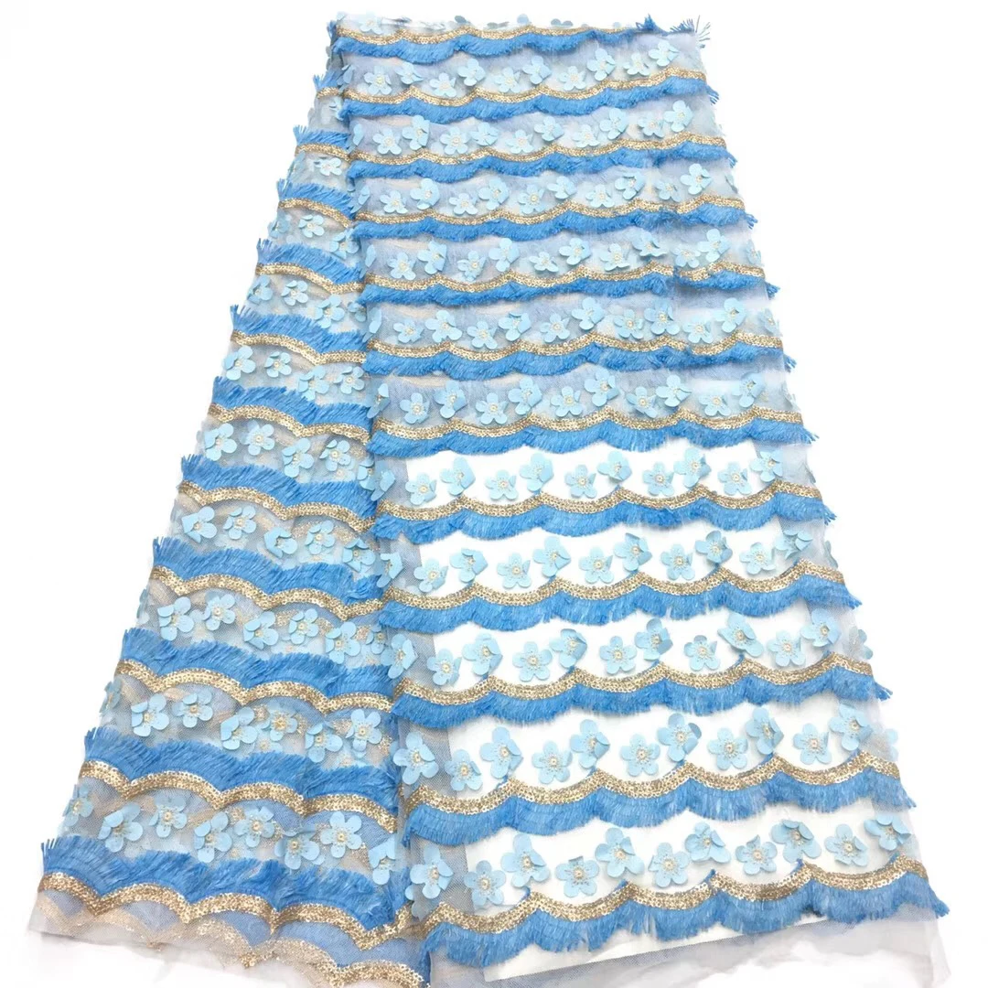 5 ярдов Новое поступление оптовая продажа Нигерия французский Тюль Африканский