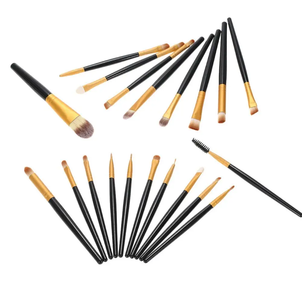 20 шт макияж для глаз Аппликатор косметический набор кистей макияжа Золотая и