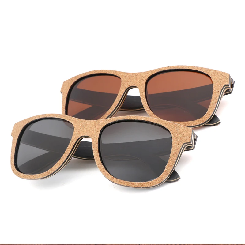 2018 пробковые солнцезащитные очки поляризованные Женские Ретро Модные