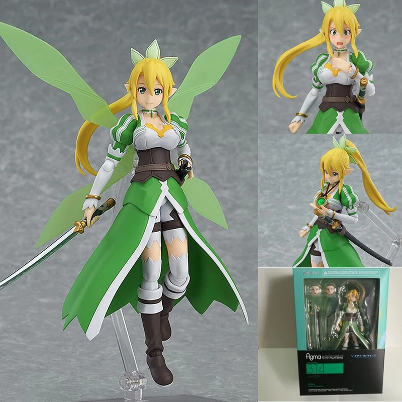 Leafa Kirigaya Suguh Apaffa 15 см эльф фехтовальщик Shino Kazuto Asuna фигурка игрушки Figma Sword Art Online Аниме ПВХ Коллекционная модель игрушки BN133 - Цвет: Leafa Kirigaya Suguh