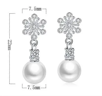 Женские винтажные серьги снежинки Everoyal из стерлингового серебра 925 пробы с