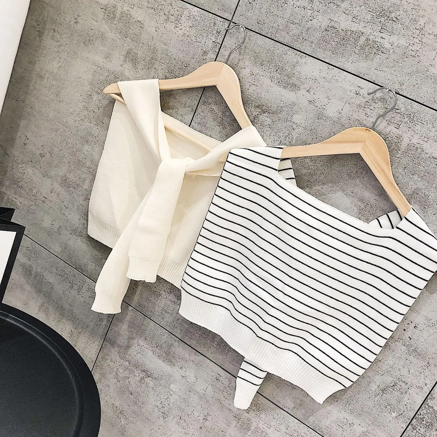 Новинка корейский осенне зимний вязаный внешний фальшивый женский воротник