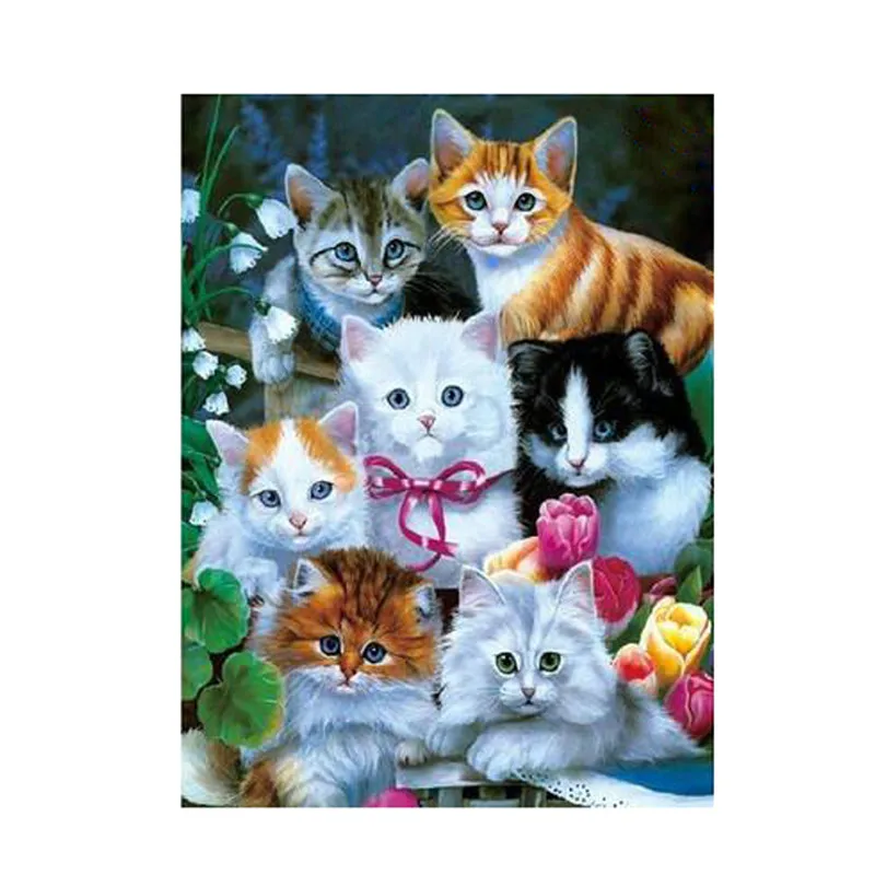 

Cat Diamond Painting 5D Diy Diamond Painting Cat Cartoon 3D Diamond Embroidery Animal Cross Stitch Home Decoration.custom Photo