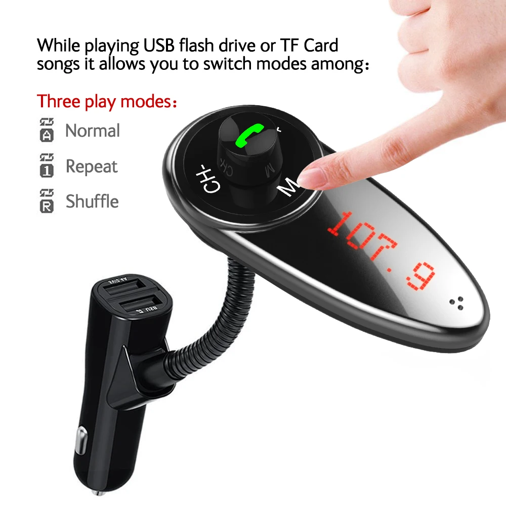 Автомобильный MP3 плеер Nulaxy Bluetooth fm передатчик Hands free автомобильный комплект радио