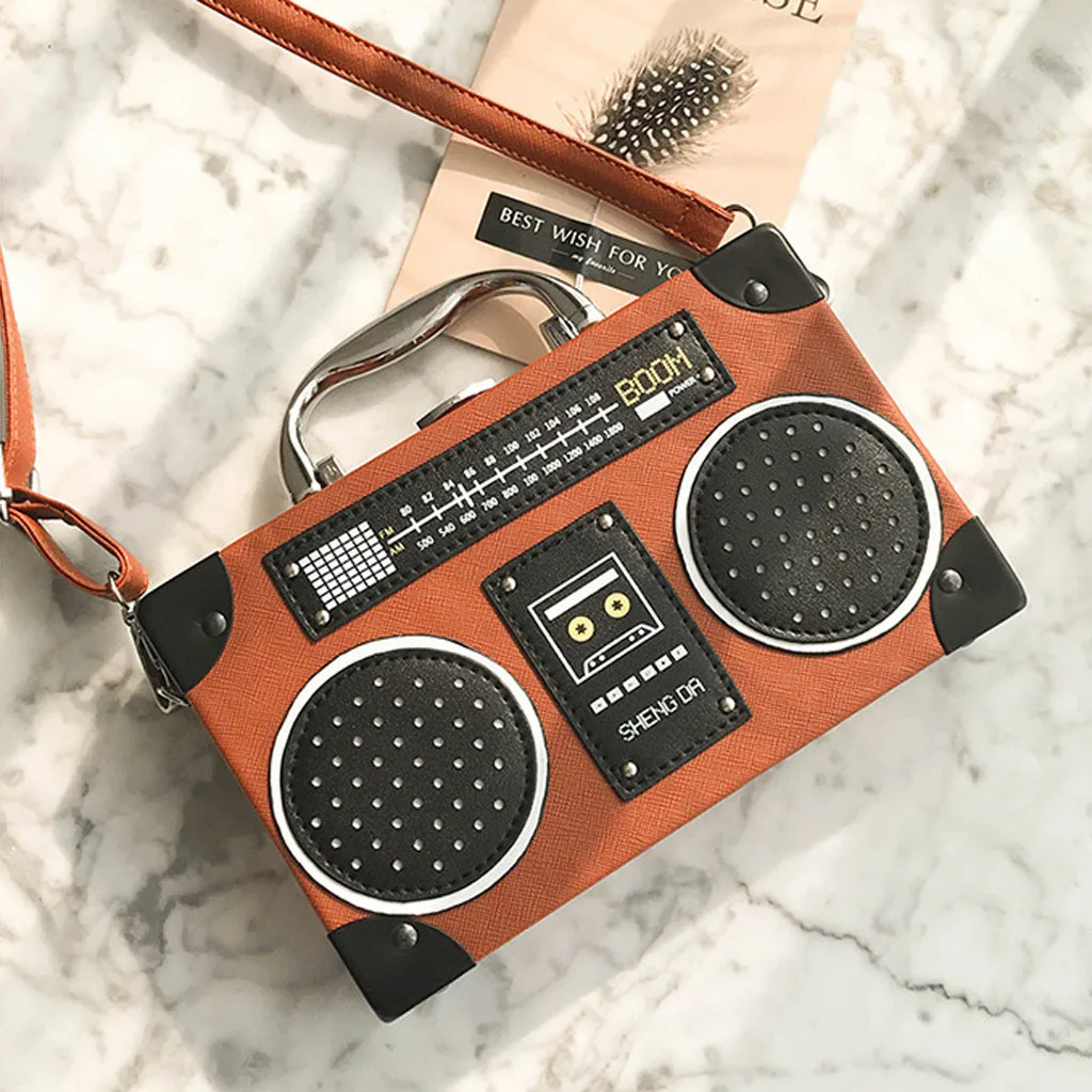MUQGEW bags for women Radio Like Handle Bags Leather Shoulder Crossbody Purse Novel Beach Messenger Bags bolsa feminina