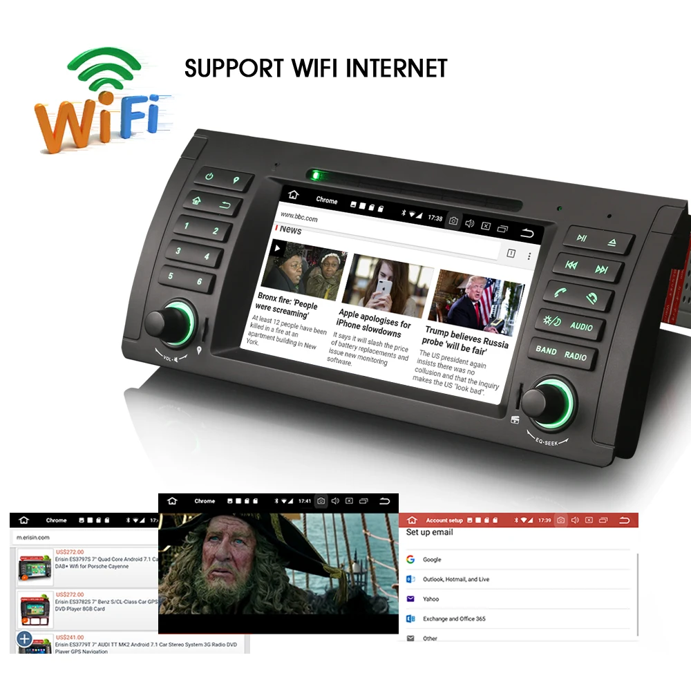 Android 8 0 WiFi 3G DAB + Радио навигатор GPS головное устройство DVD DVR OBD RDS BT DTV IN AUX CAM