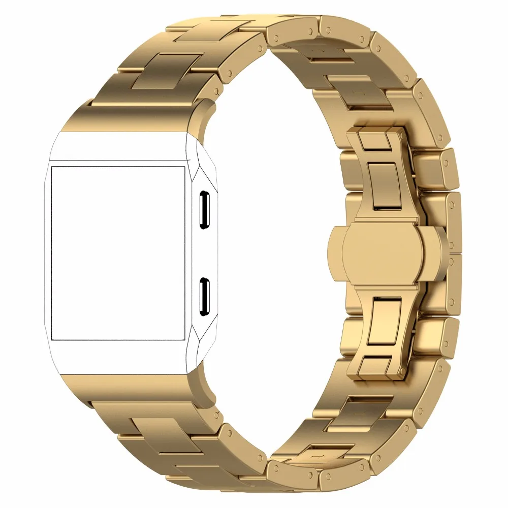 Ремешок из нержавеющей стали для Fitbit нержавеющая сталь сменный ремешок ионных
