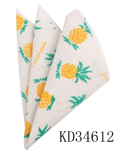 KD34612 Животное печати Карманный квадратный для мужчин женщин мультфильм полотенце для сундуков носовые платки для джентльменов мужские костюмы платок карман полотенце - Цвет: KD34612