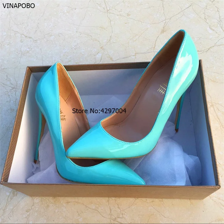

Vinapobo Sexy Women High Heels Shoes Stiletto High Heels Women Pumps Shoes Navy Blue Pointed Toe Woman Shoes plus Size 35-43