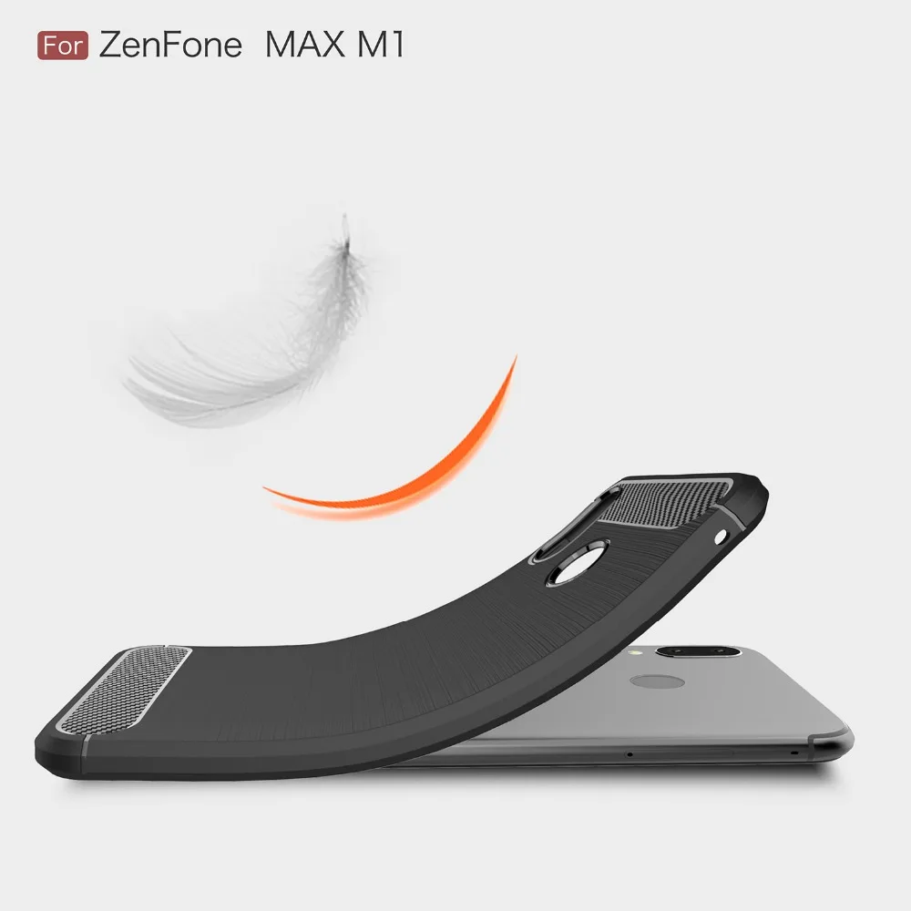 Матовый Мягкий силиконовый чехол из ТПУ для Asus Zenfone Max M1 кожаный с зернистой
