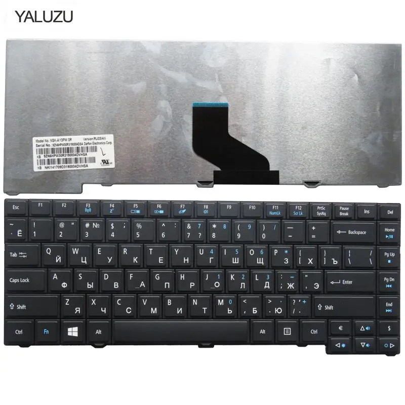 YALUZU Клавиатура для ноутбука acer TravelMate TM4750 4750Z 4750G 4745 4755 4740 4741 ms2335 P243 P243G P633 RU раскладка клавиатуры
